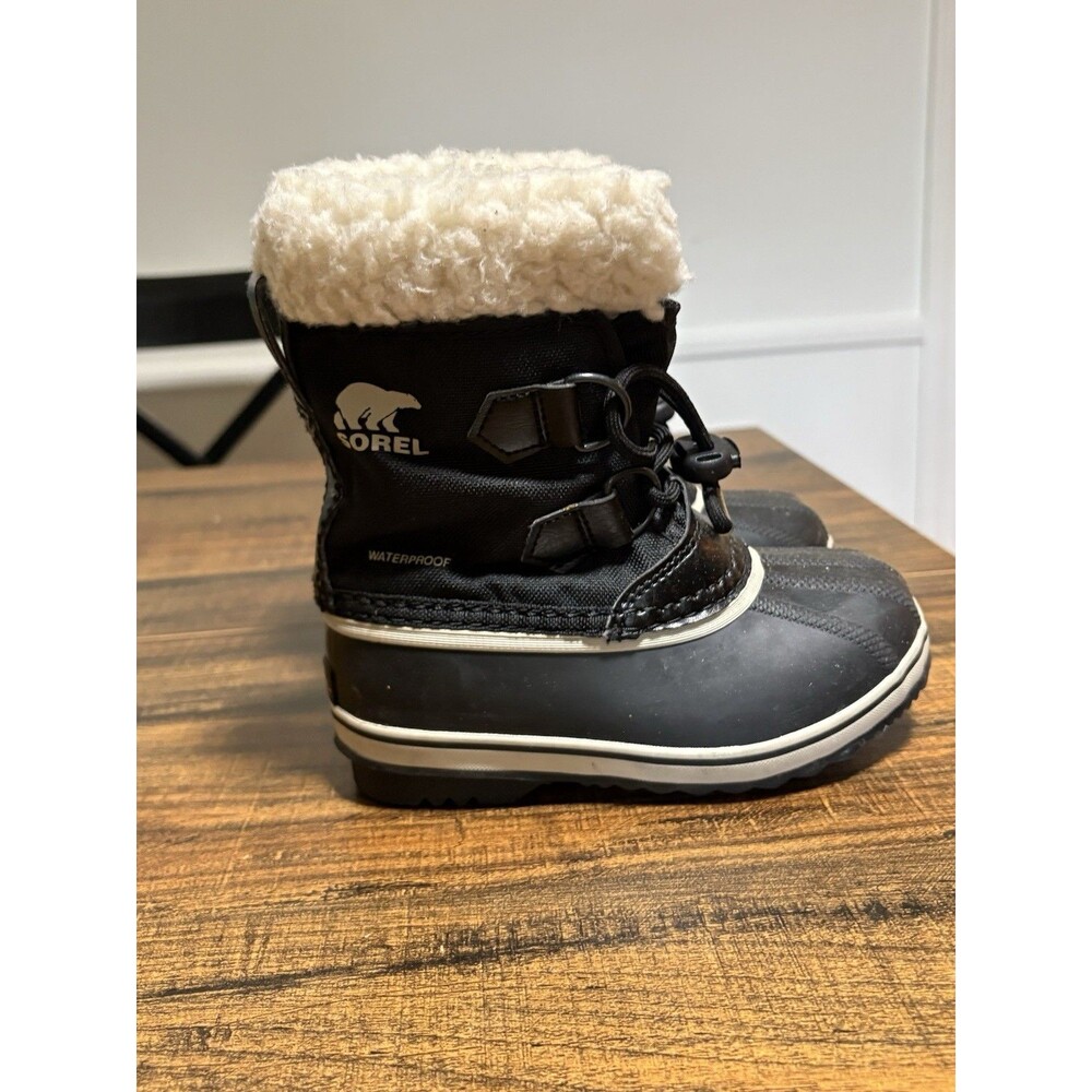 Sorel Toddler Snow Commander Winter Boots Black Waterproof Size 10 Kids C10 - Picture 4 of 7
